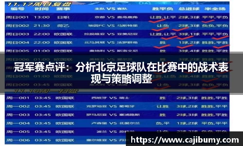 冠军赛点评：分析北京足球队在比赛中的战术表现与策略调整