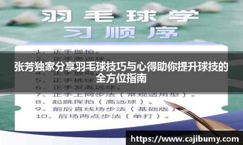 张芳独家分享羽毛球技巧与心得助你提升球技的全方位指南