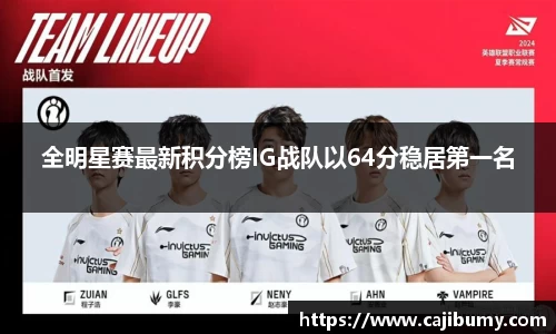 全明星赛最新积分榜IG战队以64分稳居第一名